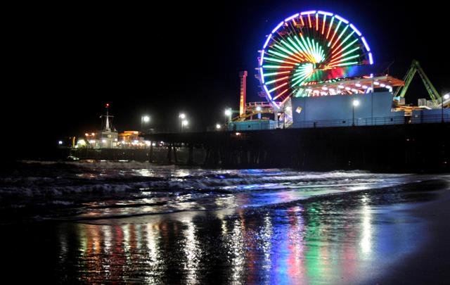 The most prominent structure at the Santa Monica Pier is a multicoloured Ferris wheel. (REUTERS)
