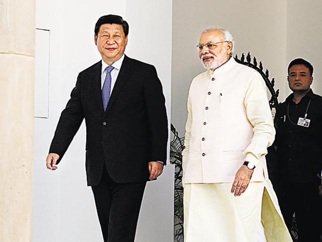 File photo of Prime Minister Narendra Modi with Chinese President Xi Jinping at Hyderabad House in New Delhi on September 18, 2014. (Arvind Yadav/ Hindustan Times) File photo of Prime Minister Narendra Modi with Chinese President Xi Jinping at Hyderabad House in New Delhi on September 18, 2014. (Arvind Yadav/ Hindustan Times)
