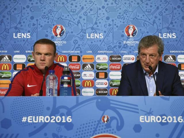 England's manager Roy Hodgson and Wayne Rooney attend a pre-game press conference ahead of their match against Wales. (REUTERS) England's manager Roy Hodgson and Wayne Rooney attend a pre-game press conference ahead of their match against Wales. (REUTERS)