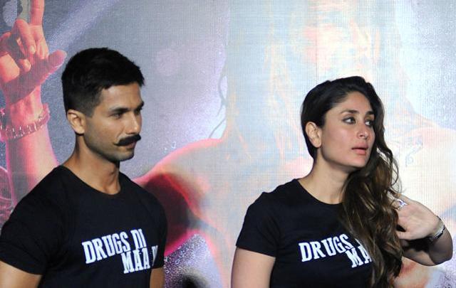 Shahid Kapoor poses with actress Kareena Kapoor Khan during the trailer launch of the forthcoming Hindi film Udta Punjab written and directed by Abhishek Chaubey in Mumbai. (AFP) Shahid Kapoor poses with actress Kareena Kapoor Khan during the trailer launch of the forthcoming Hindi film Udta Punjab written and directed by Abhishek Chaubey in Mumbai. (AFP)