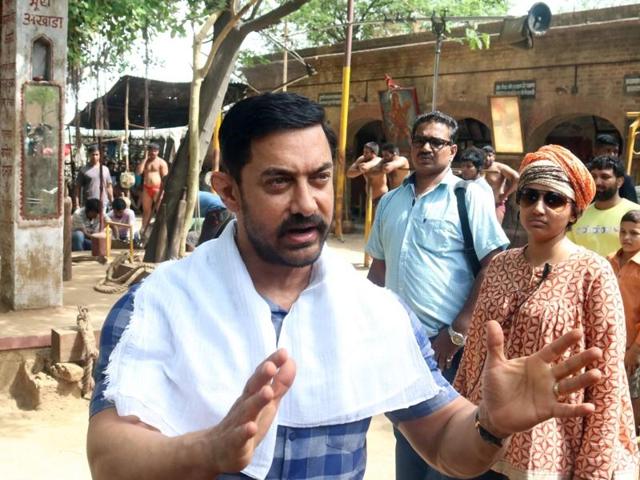 Aamir Khan on the sets of his upcoming film Dangal in Ludhiana, on June 16, 2016.(IANS)