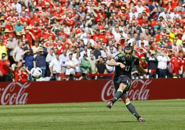 Bale’s free kick put Wales in the lead. (AP) Bale’s free kick put Wales in the lead. (AP)