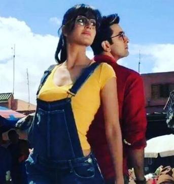 Actors Katrina Kaif and Ranbir Kapoor in a still from Jagga Jasoos, parts of which were shot in Kolkata.