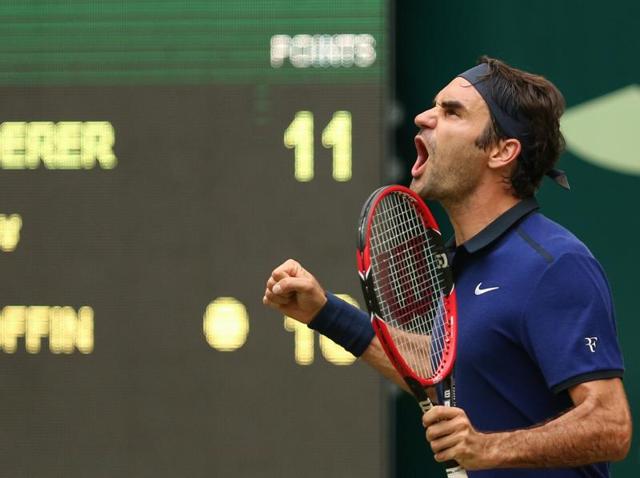 Roger Federer is bidding for his ninth title in Halle.(AP)