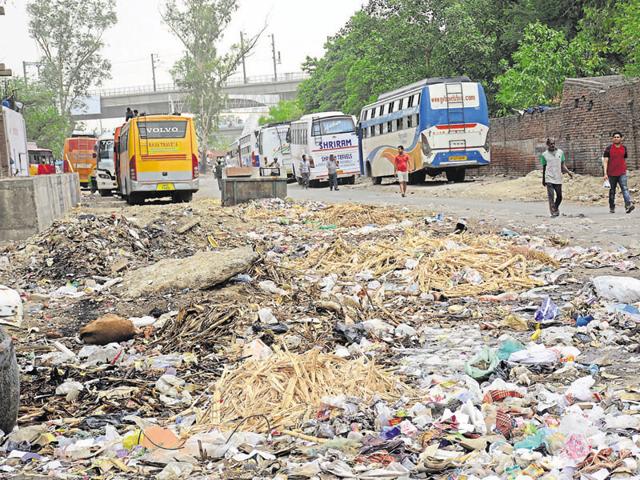 These garbage dumps not only reduce the aesthetic quality of the locality, they are also a source of various infections.(Sakib Ali/HT)