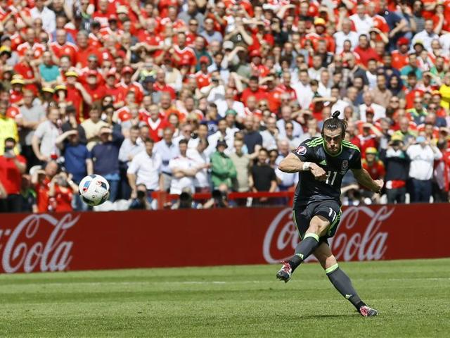 Bale’s free kick gave Wales the lead. (AP)