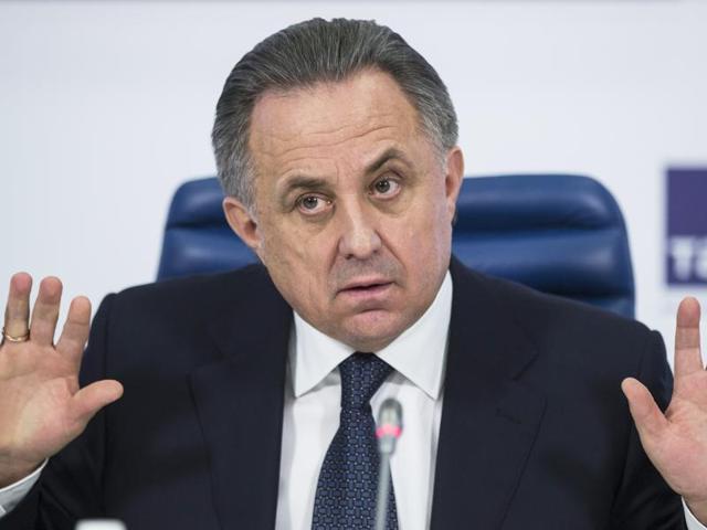 A file photo of Russian Sports Minister Vitaly Mutko gestures during a news conference in Moscow. (AP Photo) A file photo of Russian Sports Minister Vitaly Mutko gestures during a news conference in Moscow. (AP Photo)
