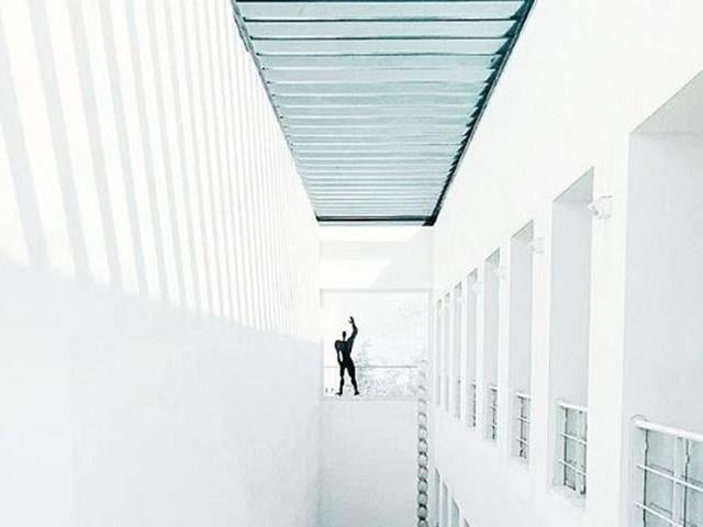 The converging lines and gorgeous shadows make for a pretty picture at Facoltà Di Architettura - University of Palmero, Italy. (iInstagram/chraw) 
