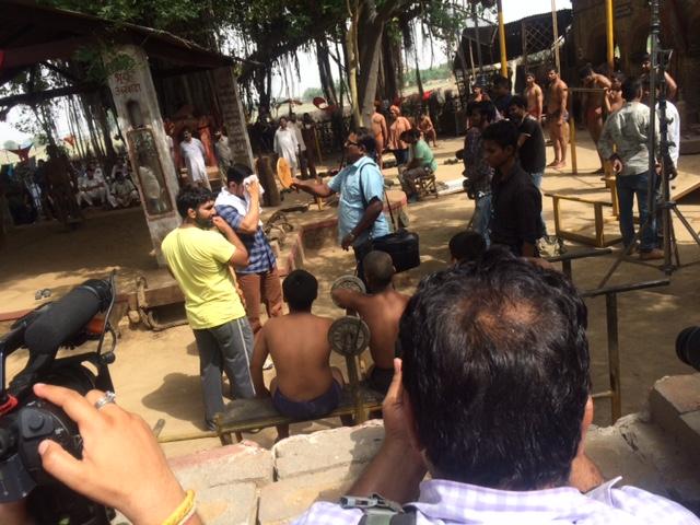 The set for Dangal was all charged up when we visited it. (HT Photo)