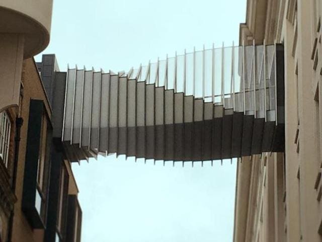 A very trippy flight of stairs in Covent Garden, London, UK. (Instagram/charliemumford) 