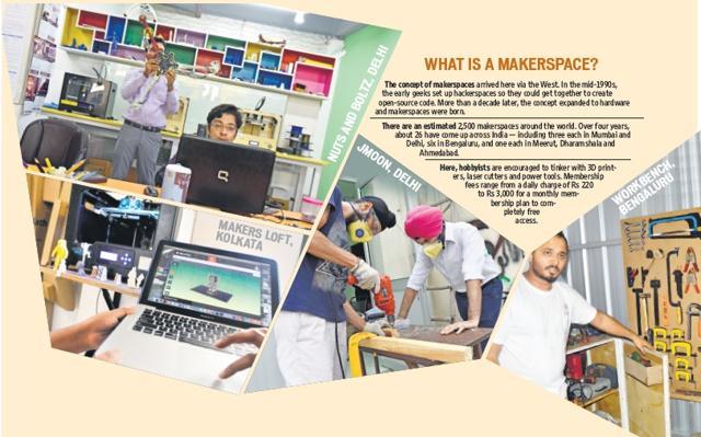 From Nuts and Boltz in New Delhi to Makers Loft in Kolkata, maker movement in India picking up steam for innovators of all age groups. (Akram Haq, Saumya Khandelwal, Ashok Nath Dey/ HT Photo) From Nuts and Boltz in New Delhi to Makers Loft in Kolkata, maker movement in India picking up steam for innovators of all age groups. (Akram Haq, Saumya Khandelwal, Ashok Nath Dey/ HT Photo)
