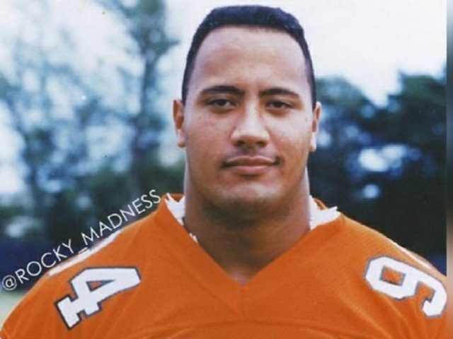 And just one year later at 19, here is The Rock, in his own words ‘the toughest guy’ in the room. (Instagram) 