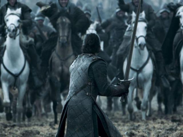Yaass Jon Snow! Swing that sword but don’t get your own head chopped off in the process. (HBO)
