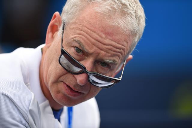 McEnroe is also at Queen’s this week, coaching Milos Raonic. (REUTERS) McEnroe is also at Queen’s this week, coaching Milos Raonic. (REUTERS)