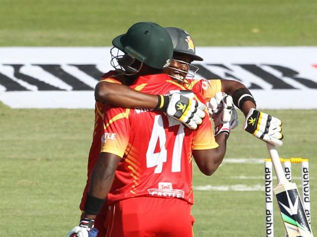 Elton Chigumbura earned a man of the match award for his 26-ball 54. (AFP) Elton Chigumbura earned a man of the match award for his 26-ball 54. (AFP)