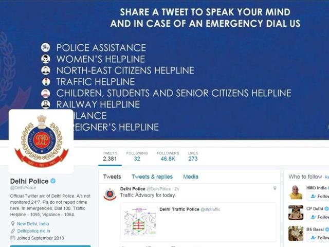Delhi Police commissioner Alok Kumar Verma has asked his officers to avoid posting opinions and non-police related matter through their official handles, but instead promote the department’s schemes and use it as a communication tool.(Twitter)