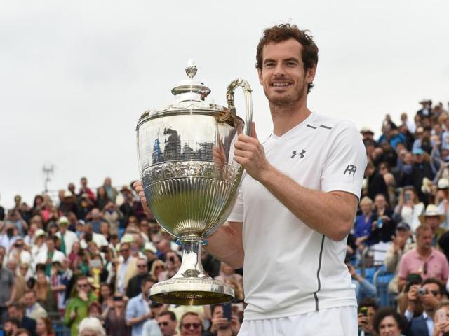 Andy Murray made history at Queen’s Club as the defending champion fought back to win the Wimbledon warm-up event for a record fifth time. (Reuters Photo) Andy Murray made history at Queen’s Club as the defending champion fought back to win the Wimbledon warm-up event for a record fifth time. (Reuters Photo)