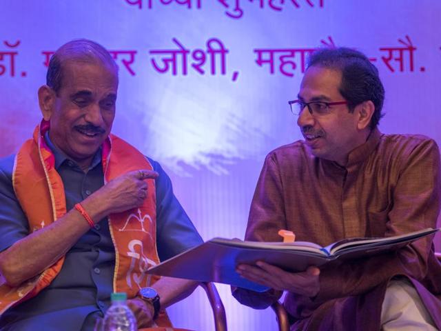 Shiv Sena chief Uddhav Thackeray launches Vaghache Panje, Vijay Dhavale’s book on Bal Thackeray, in Andheri on Saturday. (Satish Bate/ HT) Shiv Sena chief Uddhav Thackeray launches Vaghache Panje, Vijay Dhavale’s book on Bal Thackeray, in Andheri on Saturday. (Satish Bate/ HT)