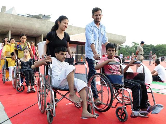 Specially-abled people will also be performing at the event. (Keshav Singh/HT Photo)