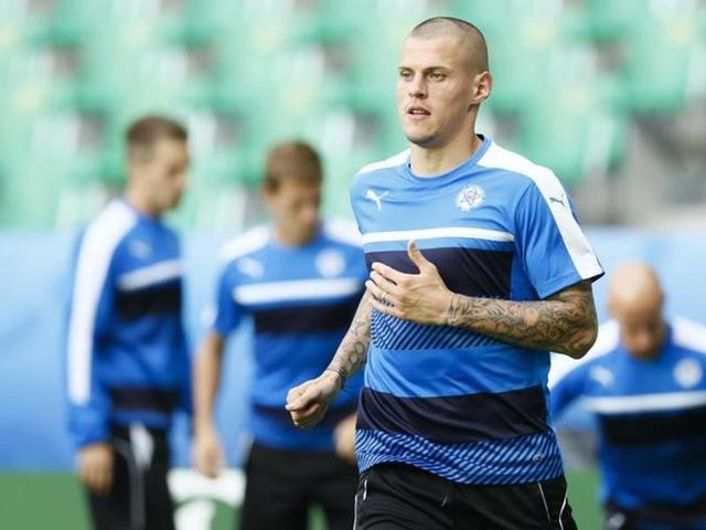 Slovakia's Martin Skrtel during training at Stade Geoffroy Guichard, Saint-Etienne in France. (Reuters Photoz) Slovakia's Martin Skrtel during training at Stade Geoffroy Guichard, Saint-Etienne in France. (Reuters Photoz)
