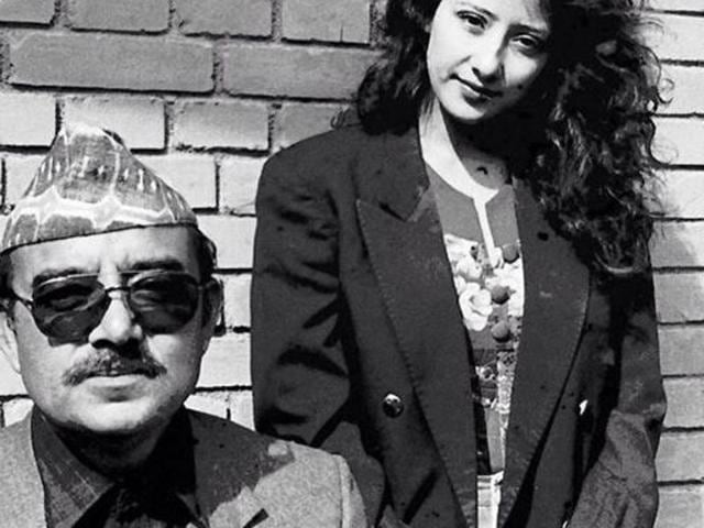 Manisha Koirala flaunts a picture with her dad. (Instagram)