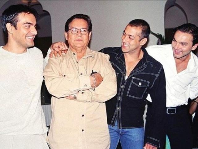 Arbaaz shared this family picture with brothers Salman Khan, Sohail and dad Salim. (Instagram)