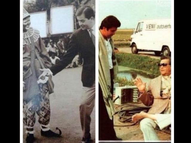 Rishi Kapoor also shared pictures from the sets of Raj Kapoor’s films. (Instagram)