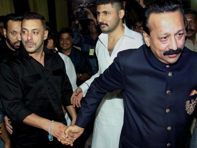 Salman Khan too attended the party hosted at a five-star hotel in suburban Bandra. (PTI)