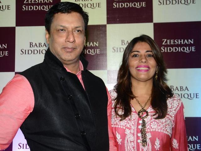 Filmmaker Madhur Bhandarkar with his wife Renu Namboodiri. (IANS)