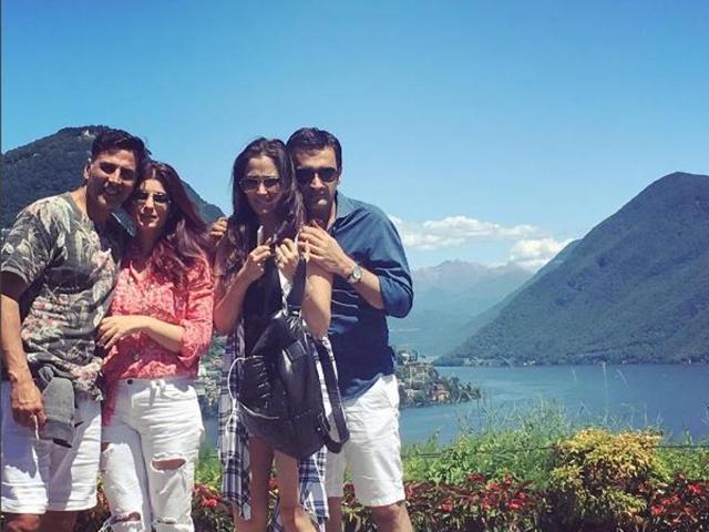 Twinkle Khanna is holidaying in Switzerland with hubby Akshay Kumar and friends. (Instagram) 