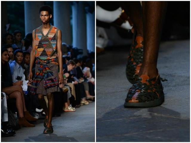 The tropical climes of Guatemala served as the main theme at Missoni, where the loose knit designs came in a vibrant multicolored palette. (AFP) The tropical climes of Guatemala served as the main theme at Missoni, where the loose knit designs came in a vibrant multicolored palette. (AFP)
