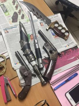 Weapons recovered from the 16 robbers and snatchers.