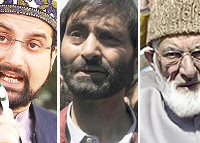 A combination photo of Kashmiri separatist leaders Mirwaiz Umar Farooq, Yasin Malik, Syed Ali Shah Geelani. (Agencies) A combination photo of Kashmiri separatist leaders Mirwaiz Umar Farooq, Yasin Malik, Syed Ali Shah Geelani. (Agencies)