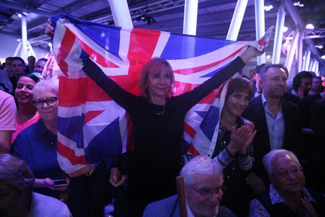 A Brexit supporter holds a Union Flag at a Vote Leave rally in London, Britain on June 4, 2016. (REUTERS) A Brexit supporter holds a Union Flag at a Vote Leave rally in London, Britain on June 4, 2016. (REUTERS)
