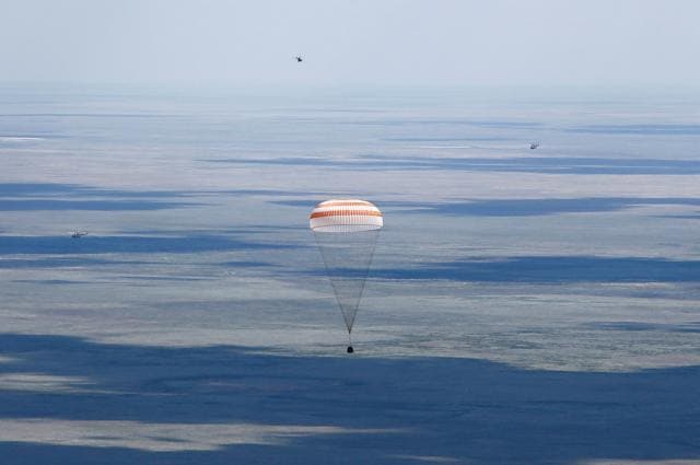 The Soyuz TMA-19M spacecraft capsule carrying International Space Station (ISS) crew members (Reuters) The Soyuz TMA-19M spacecraft capsule carrying International Space Station (ISS) crew members (Reuters)