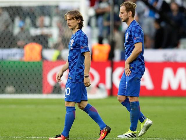 Croatia's Luka Modric (left) and Ivan Rakitic leave the pitch at the end of the Euro 2016 Group D football match between the Czech Republic and Croatia at the Geoffroy Guichard stadium in Saint-Etienne, France. (AP Photo) Croatia's Luka Modric (left) and Ivan Rakitic leave the pitch at the end of the Euro 2016 Group D football match between the Czech Republic and Croatia at the Geoffroy Guichard stadium in Saint-Etienne, France. (AP Photo)
