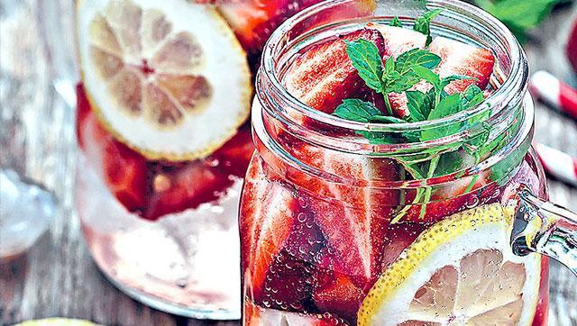 Citrus fruit peels can be grated into water for a zesty zing. Citrus fruit peels can be grated into water for a zesty zing.