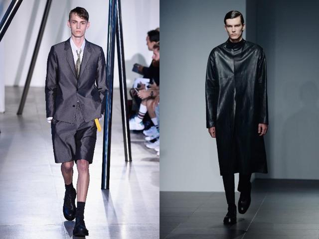 Jil Sander: Jil Sander opts for a streamlined utilitarian aesthetic in monochromatic black. (AFP) Jil Sander: Jil Sander opts for a streamlined utilitarian aesthetic in monochromatic black. (AFP)