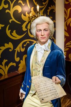 Wolfgang Amadeus Mozart’s figurine at Madame Tussauds Wax Museum. (Shutterstock) Wolfgang Amadeus Mozart’s figurine at Madame Tussauds Wax Museum. (Shutterstock)
