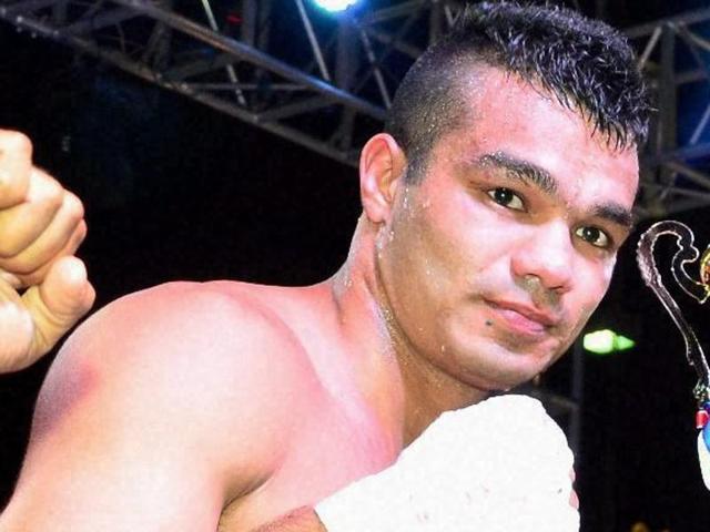 Vikas Krishan Yadav fights (right) against Kenyan boxer Nickson Abaka during the AIBA Pro Boxing night in Noida. (PTI File Photo) Vikas Krishan Yadav fights (right) against Kenyan boxer Nickson Abaka during the AIBA Pro Boxing night in Noida. (PTI File Photo)