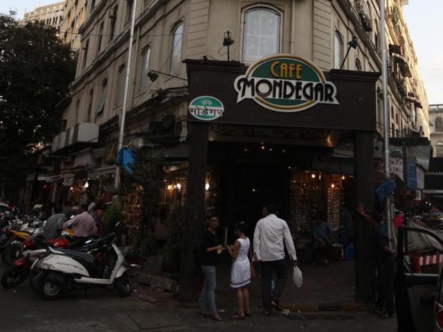 Mumbai, India - April 17, 2015: Cafe Mondegar which has been served with eviction notice by Mumbai Port Trust in Mumbai, India, on Friday, April 17, 2015. (Photo by Arijit Sen/ Hindustan Times) (Hindustan Times) Mumbai, India - April 17, 2015: Cafe Mondegar which has been served with eviction notice by Mumbai Port Trust in Mumbai, India, on Friday, April 17, 2015. (Photo by Arijit Sen/ Hindustan Times) (Hindustan Times)