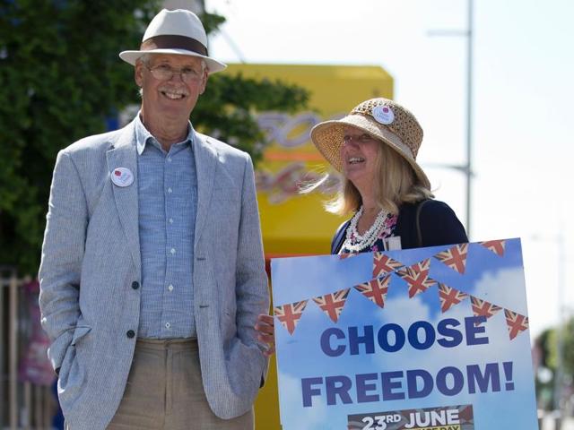 If Britain chooses to leave the EU, the decision will have ramifications for the global economy. But many Brexiters see the Leave campaign as Britain’s only chance to keep immigrants at bay.   (AFP/Justin Tallis) 