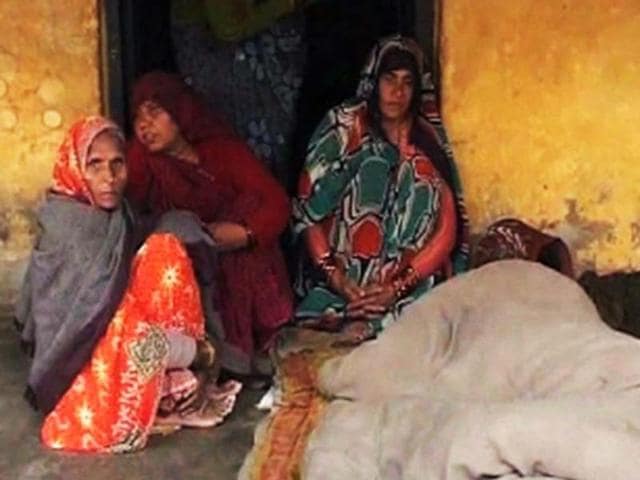 The kin of Lance Naik Hemraj ’s in their village near Mathura in Uttar Pradesh. (File photo) The kin of Lance Naik Hemraj ’s in their village near Mathura in Uttar Pradesh. (File photo)