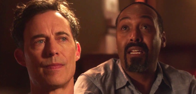 Actor Tom Cavanagh on the left and Actor Jesse L. Martin on the right. Actor Tom Cavanagh on the left and Actor Jesse L. Martin on the right.