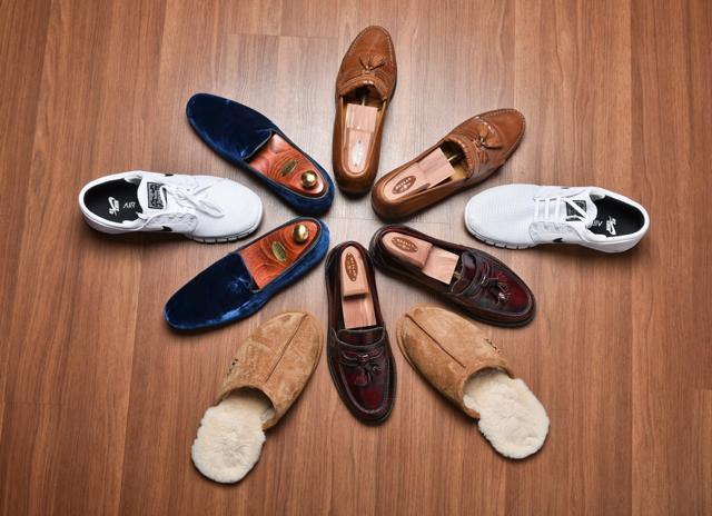 Upen’s collection of shoes (Aalok Soni/HT)