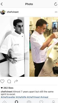 A throwback photo of Chef Vineet Bhatia as a young chef at The Oberoi, Mumbai (Photo: Instagram.com/vineetbhatia)
