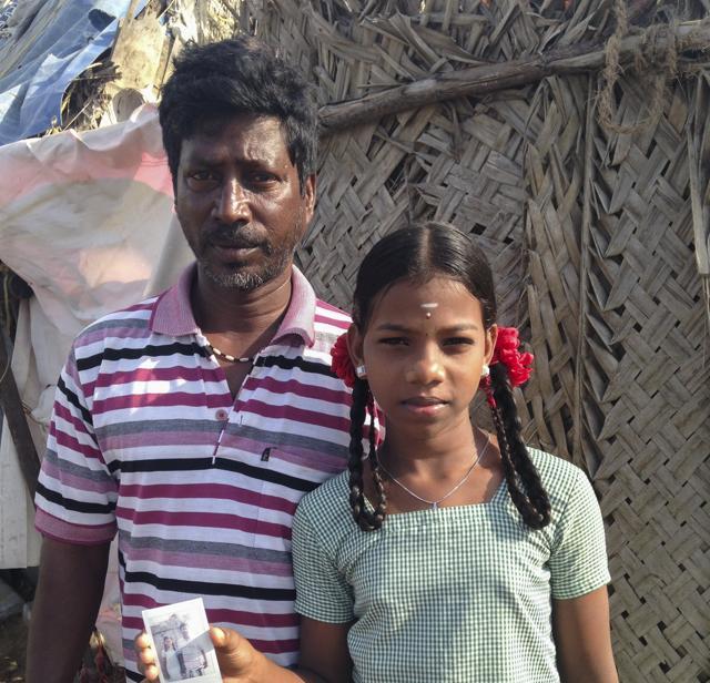Shankar with his daughter Deepika in Besant Nagar, Chennai. Shankar with his daughter Deepika in Besant Nagar, Chennai.