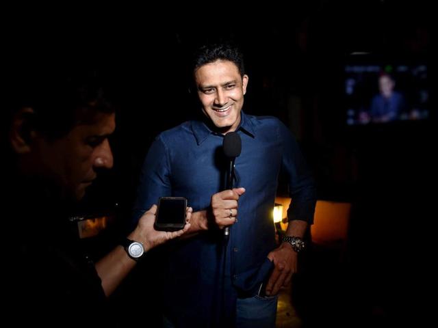 Newly-appointed India coach Anil Kumble speaks to reporters in Bengaluru on Thursday. (PTI) Newly-appointed India coach Anil Kumble speaks to reporters in Bengaluru on Thursday. (PTI)