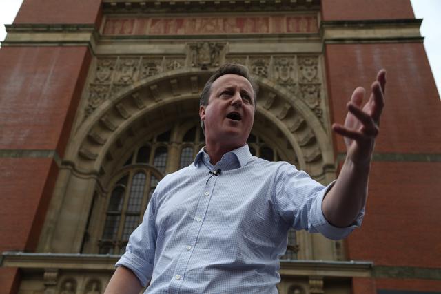 Britain's Prime Minister David Cameron delivers a speech at a Britain Stronger In Europe event campaigning for people to vote to remain in the EU in Birmingham, central England on Wednesday. (AFP) Britain's Prime Minister David Cameron delivers a speech at a Britain Stronger In Europe event campaigning for people to vote to remain in the EU in Birmingham, central England on Wednesday. (AFP)
