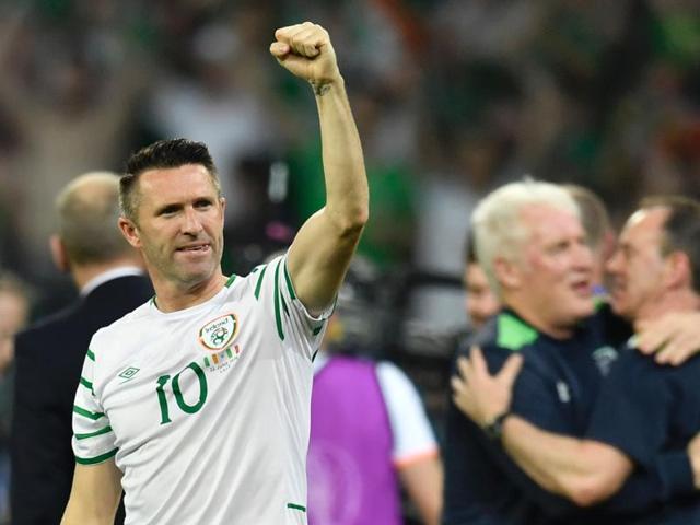 Ireland's forward Robbie Keane reacts after the Euro 2016 group E football match. (AFP photo) Ireland's forward Robbie Keane reacts after the Euro 2016 group E football match. (AFP photo)